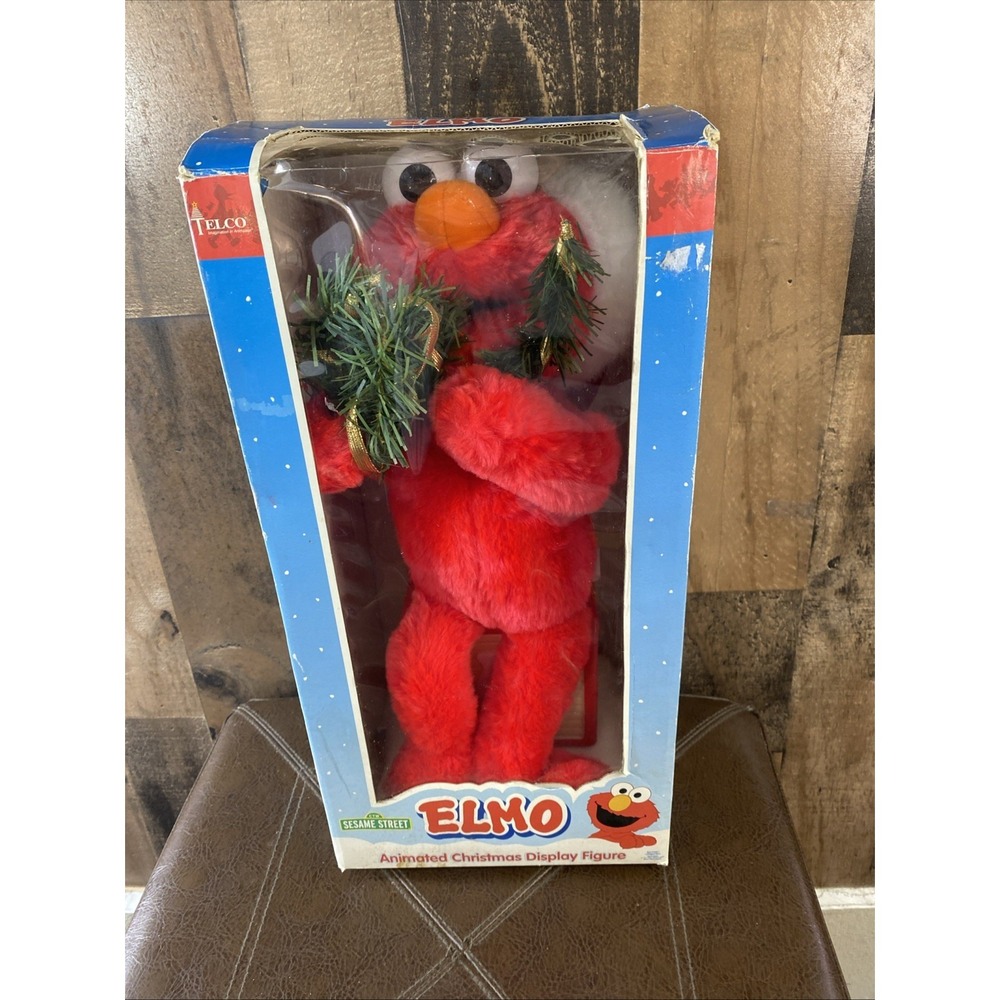 Vintage 1998 Telco Elmo Animated Christmas Figure Plush Sesame Street Jim Henson - Picture 15 of 17